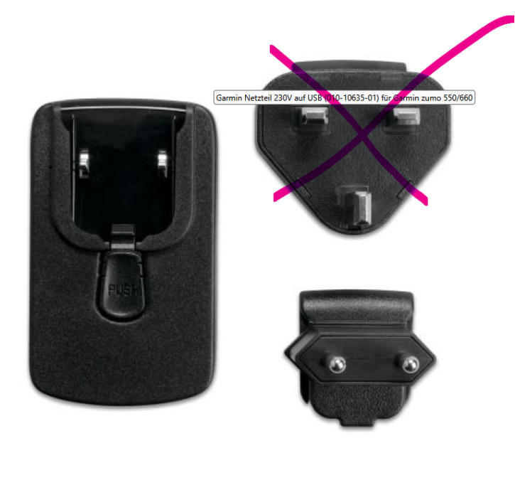 Garmin Netzteil 230V auf USB (010-10635-01) für Garmin zumo 550/660
