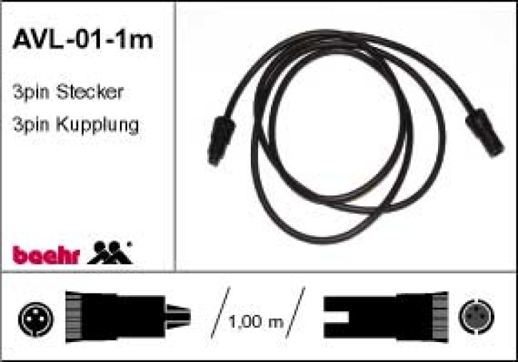 KT-AVL-01-1m  Audio-Verlängerung auf Audioschnittstelle