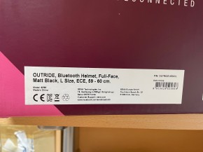 Sena OutRide, Motorrad Integralhelm mit Bluetooth-Intercom Gr. L