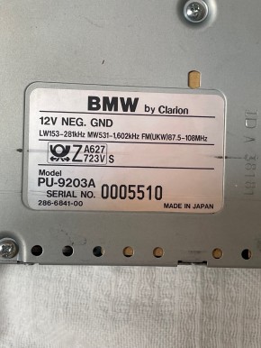 Clarion BMW Radio PU-9203 R1100RT #0005510